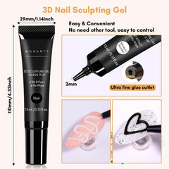 Makartt 3D Gel Noir bottle for bold sculpted designs