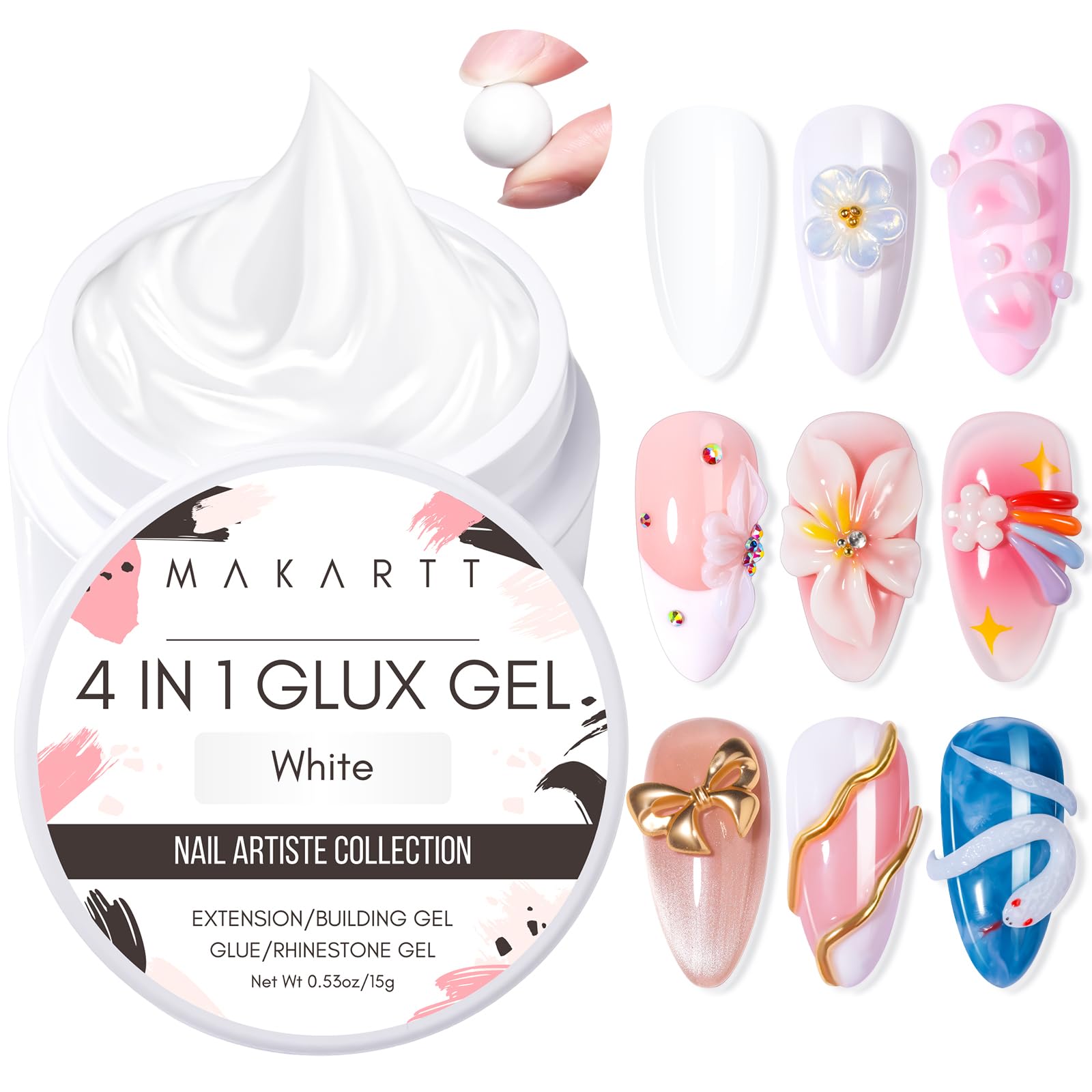 Makartt 3D gel sculpting bottle closeup for precise 3D art