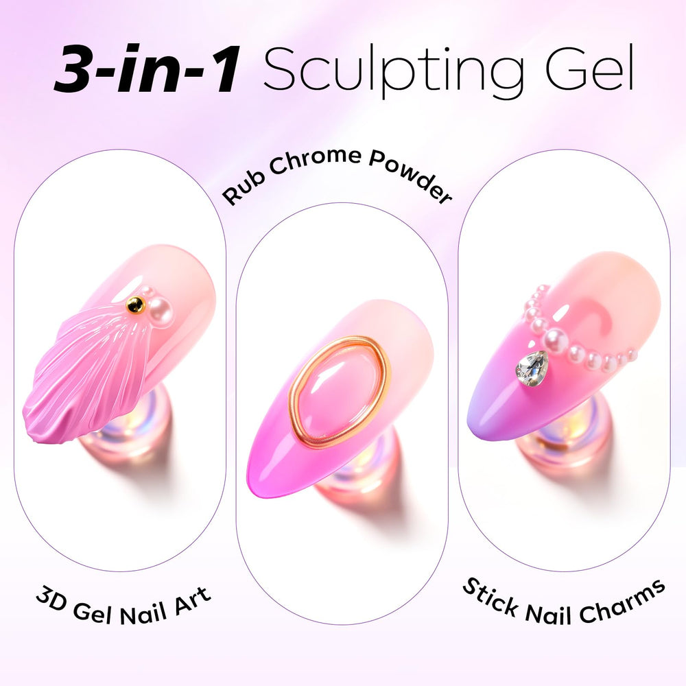 Makartt 3D Gel Nail Art close-up showing smooth texture for precise lines.