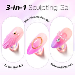 Makartt 3D Gel Nail Art close-up showing smooth texture for precise lines.