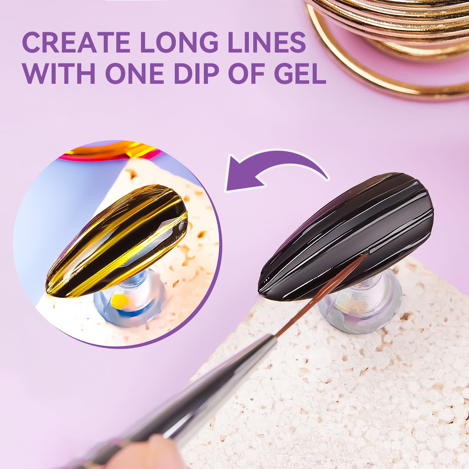 Makartt clear 3D gel offers durable wear on natural and enhanced nails.