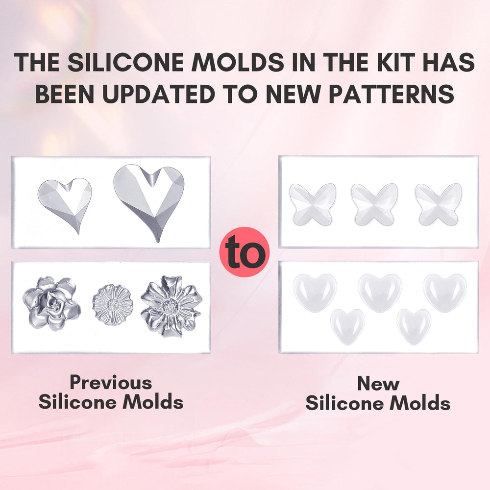 Makartt 3D gel molds with floral patterns for custom 3D nail accents.