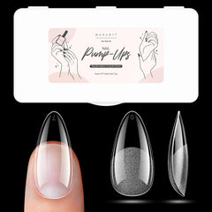 Makartt almond nail tips full-coverage clear for easy at-home nails.