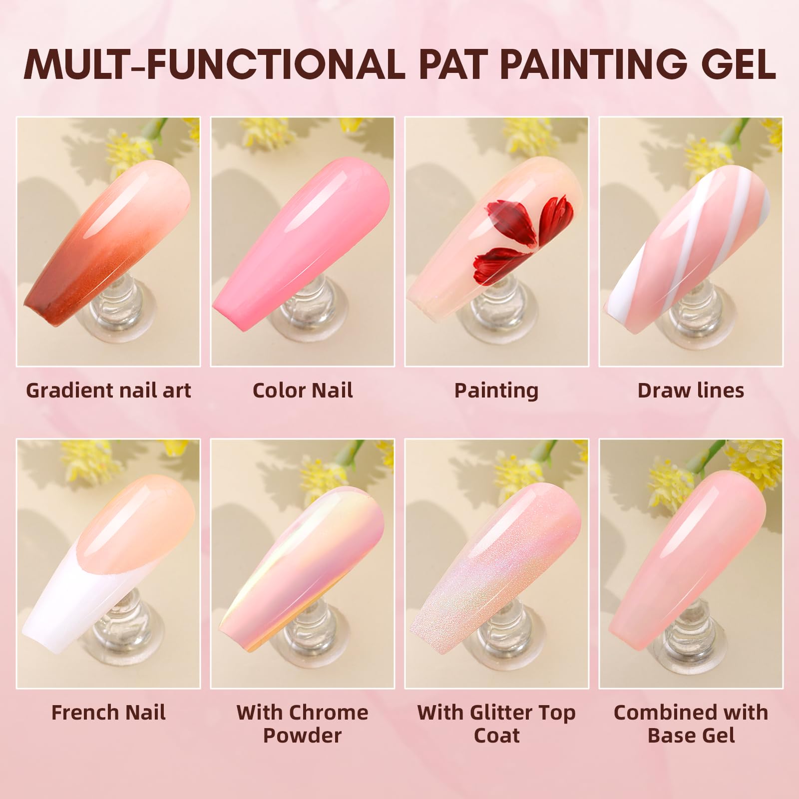 Makartt base color gel swatch illustrating versatile nail art base.