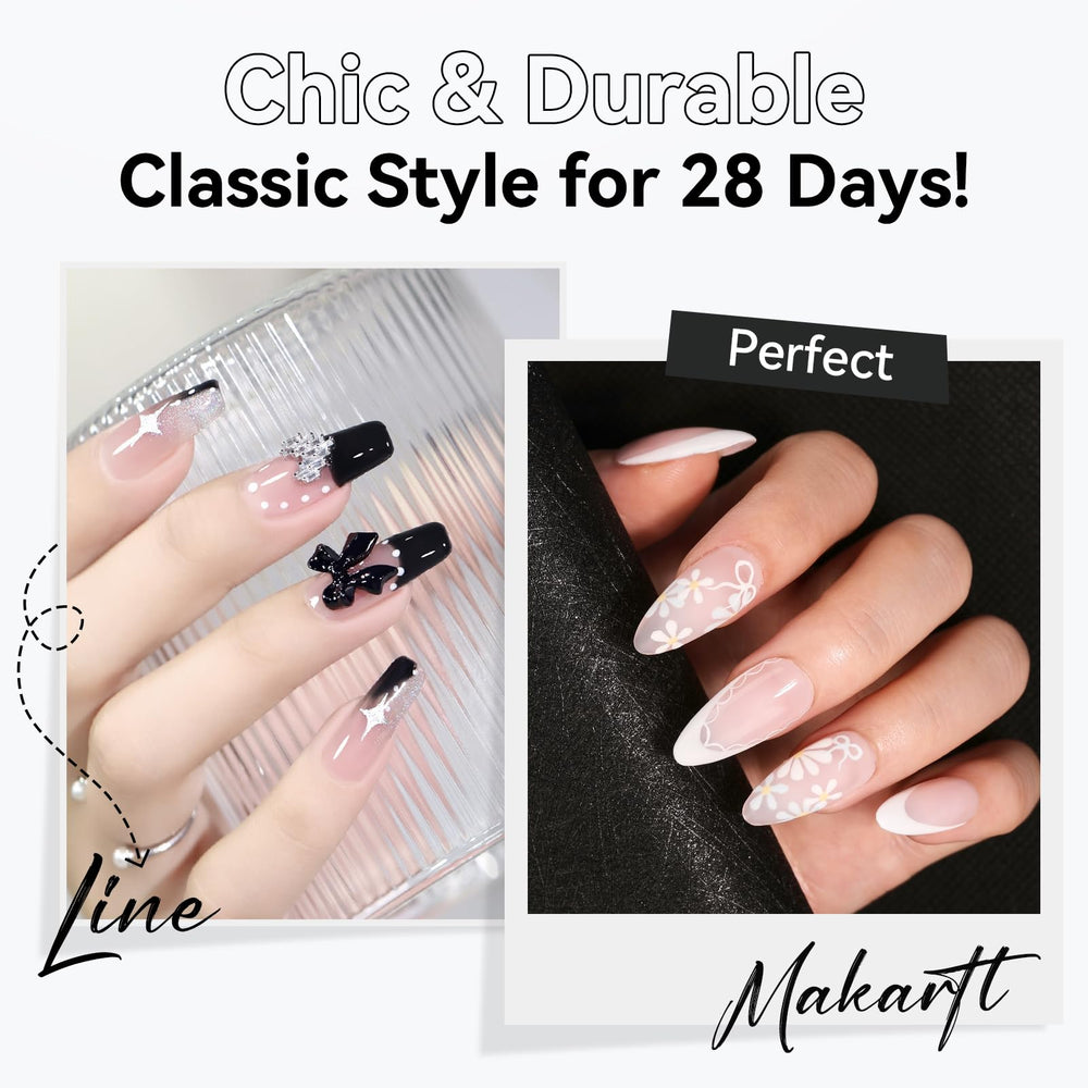 Makartt high-precision brush supports geometric nail designs.
