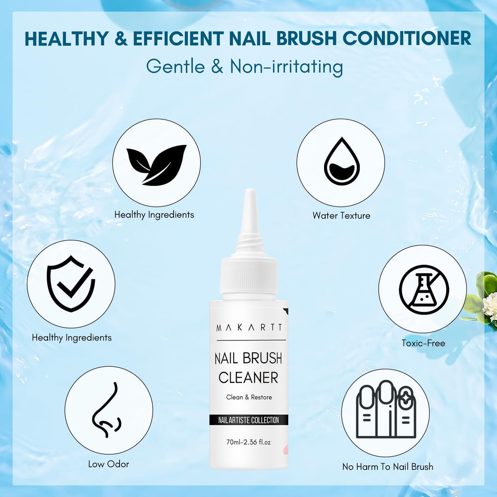 Makartt cleaner helping extend brush longevity and maintain bristle integrity.
