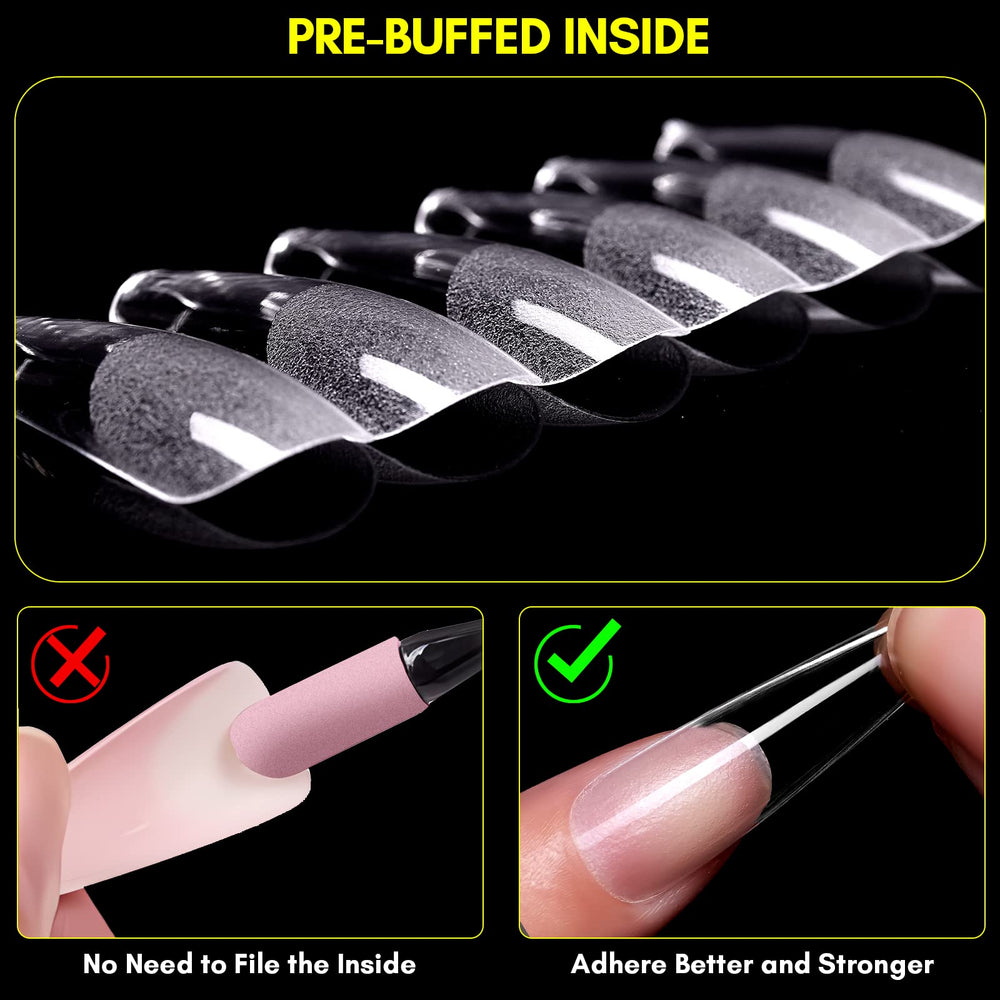 Makartt coffin nails box packaging keeps tips organized and protected.
