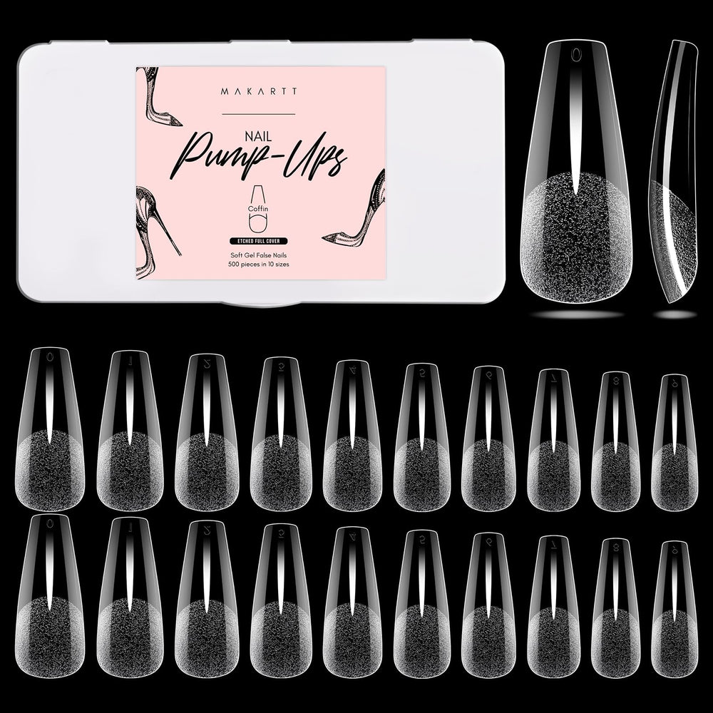 Makartt coffin nails tips 500pcs for long-lasting DIY extensions and salon prep.