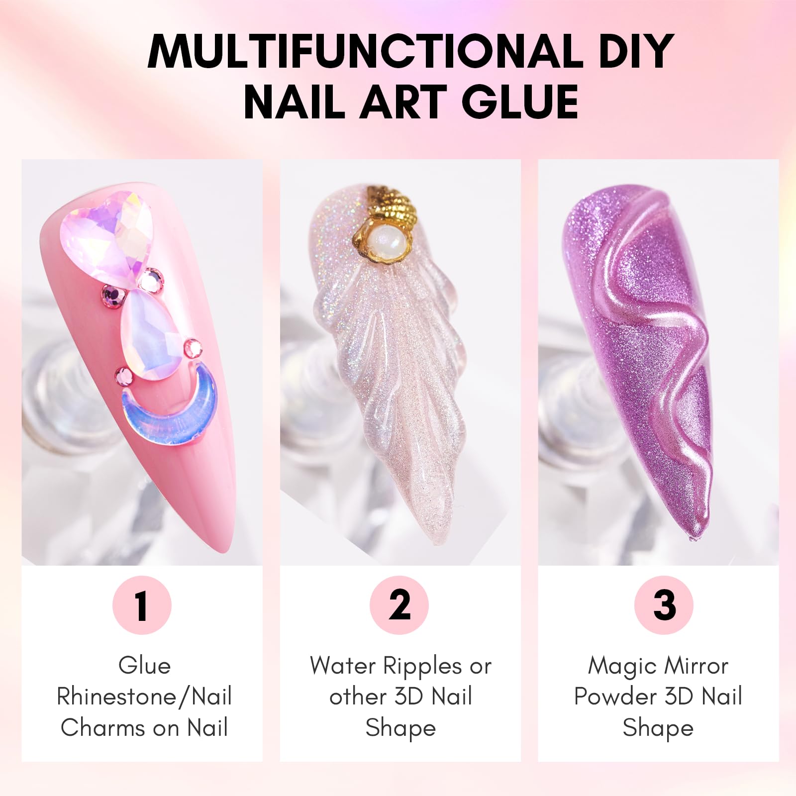 Makartt color-shift rhinestones change with light for dynamic nail designs.