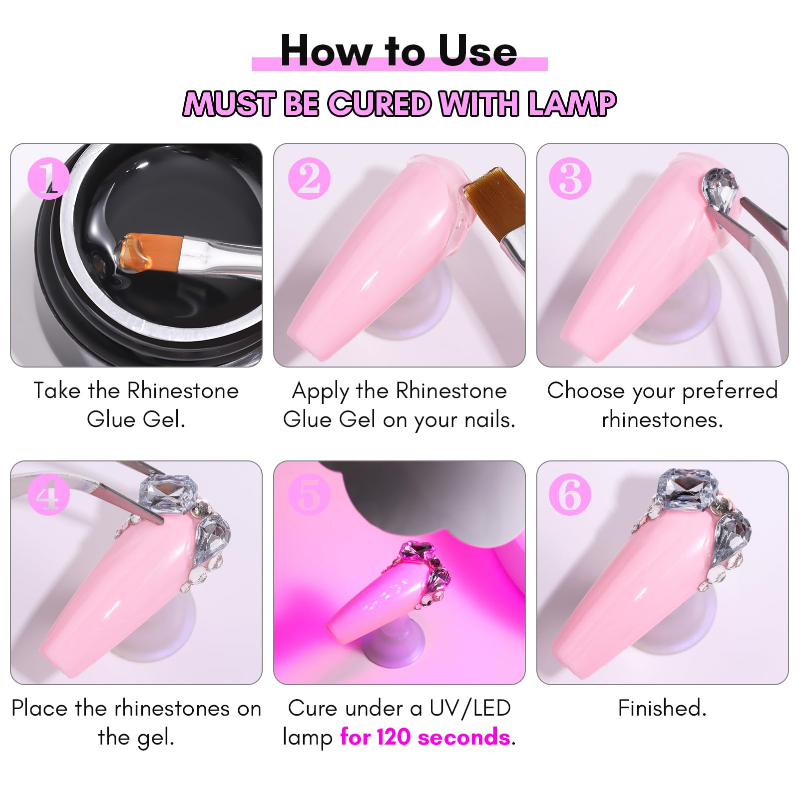 Makartt DIY nail art ideas with glue and crystals for home projects
