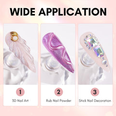 Makartt drawing gel with mirror powder ready for colorful nail designs