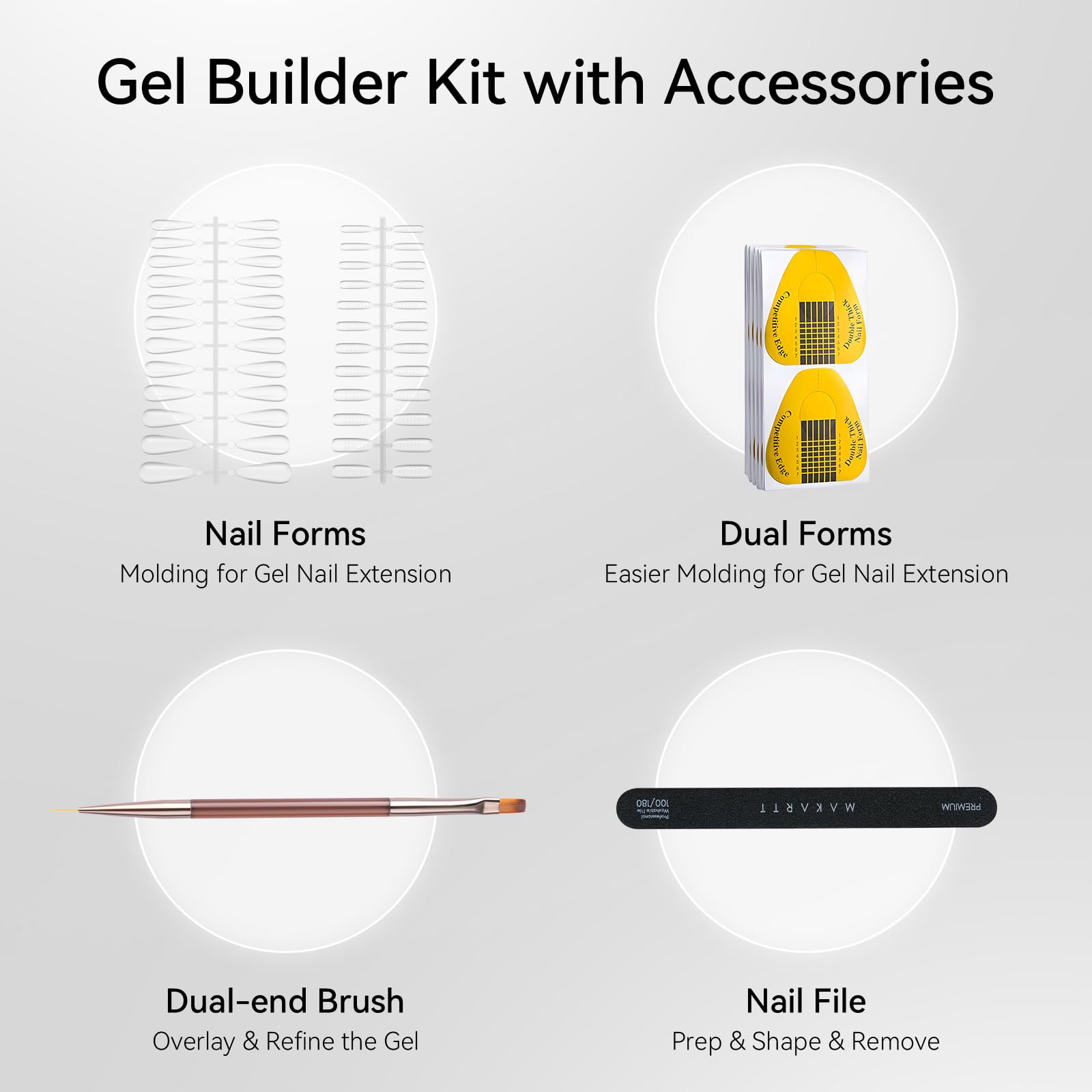 Makartt dual-ended nail art brush shown for broad coverage and fine detailing.