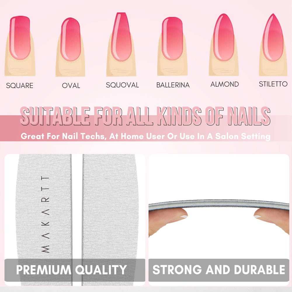 Makartt easy-clean nail file for hygienic reuse