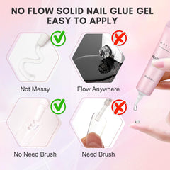 Makartt Gel Nail Glue 3D nail art supports rhinestones and gems adhesion.