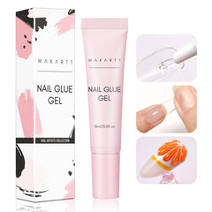 Makartt Gel Nail Glue packaging shows a compact 15ml tube for easy storage and use.