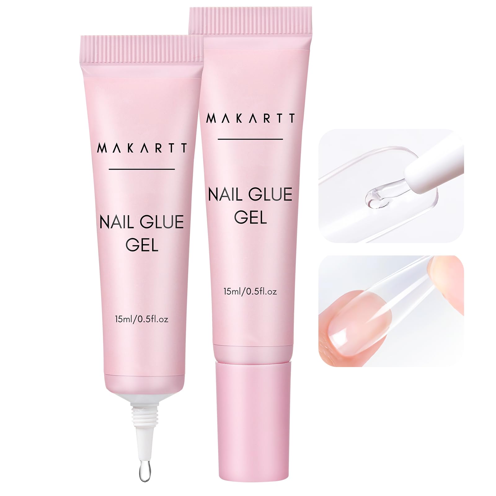 Makartt Gel Nail Glue press-on nails: secure, long-lasting wear for DIY manicures.