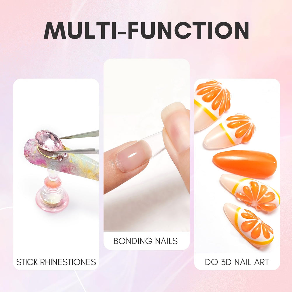 Makartt Gel Nail Glue rhinestones adhesion for crystals and 3D accents.
