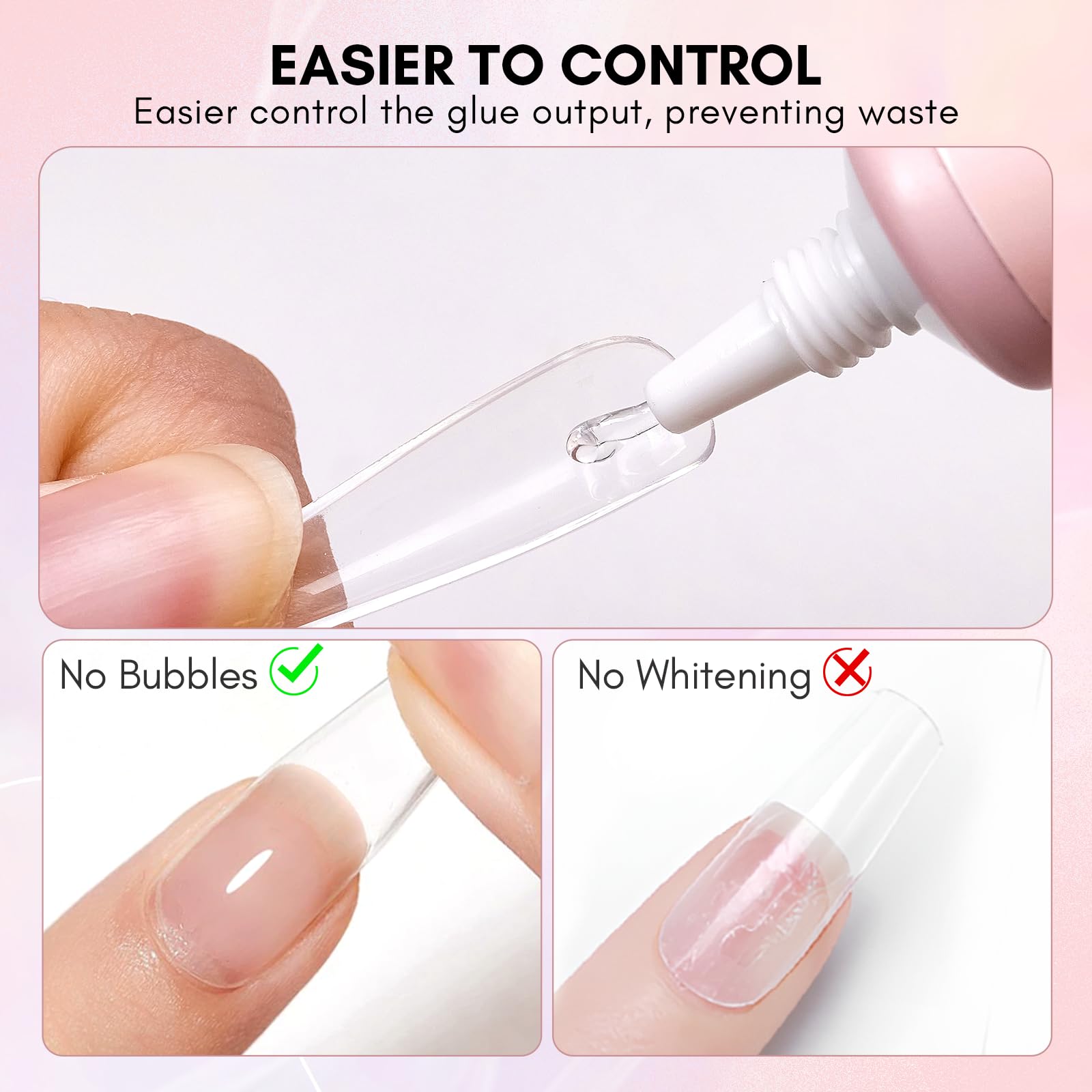 Makartt Gel Nail Glue provides strong adhesion for secure press-on nails.