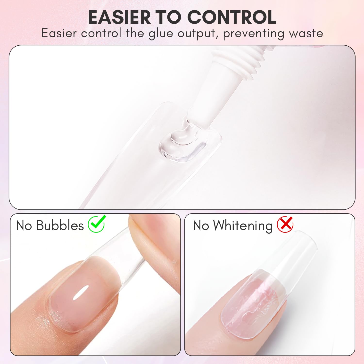Makartt Gel Nail Glue strong bond keeps false nails secure.