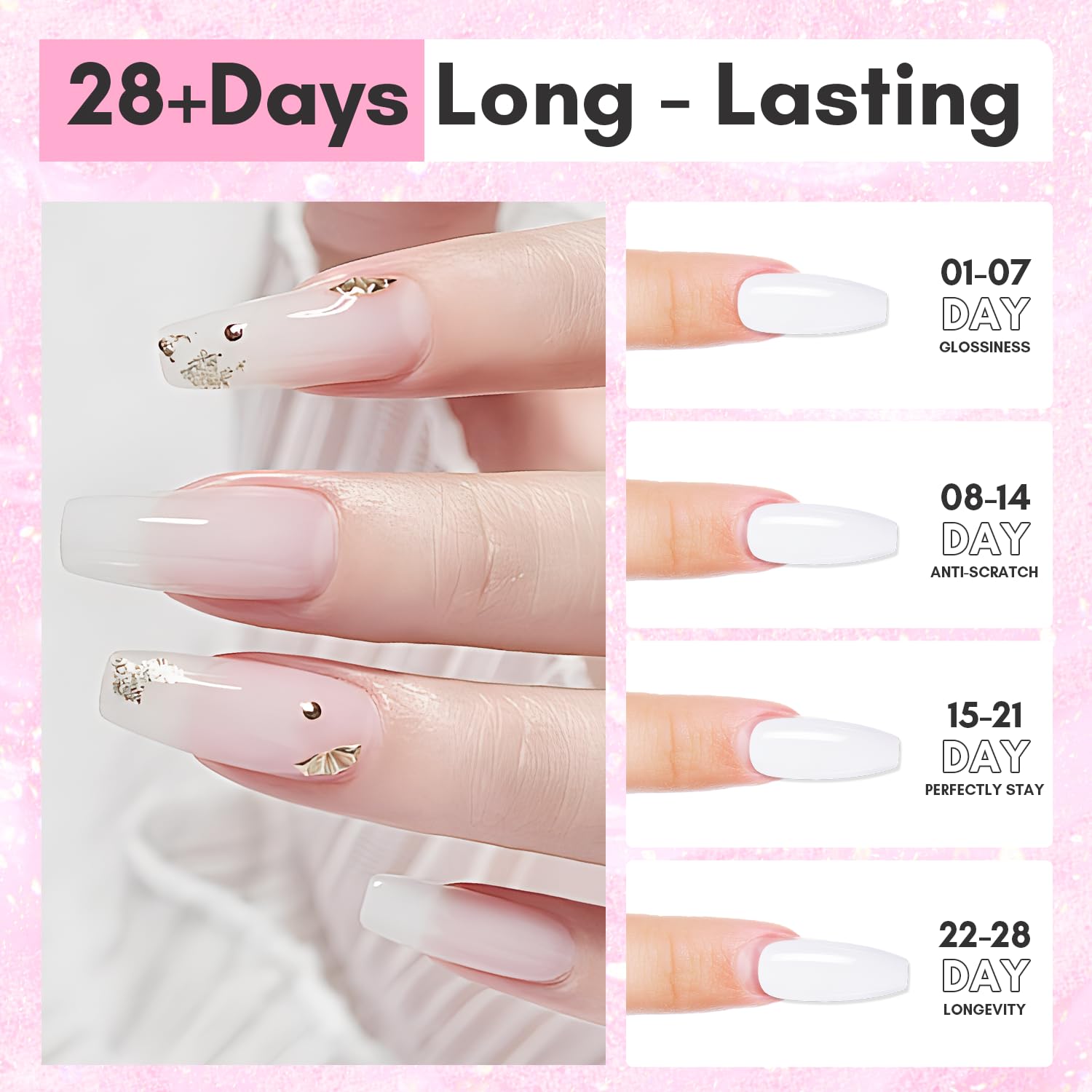 Makartt gel overlays on natural nails for smooth, lasting wear