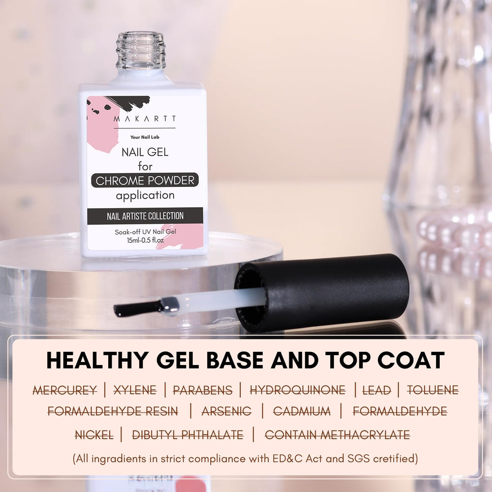 Makartt Gel Top Coat cures in 30 seconds under LED lamp for fast results