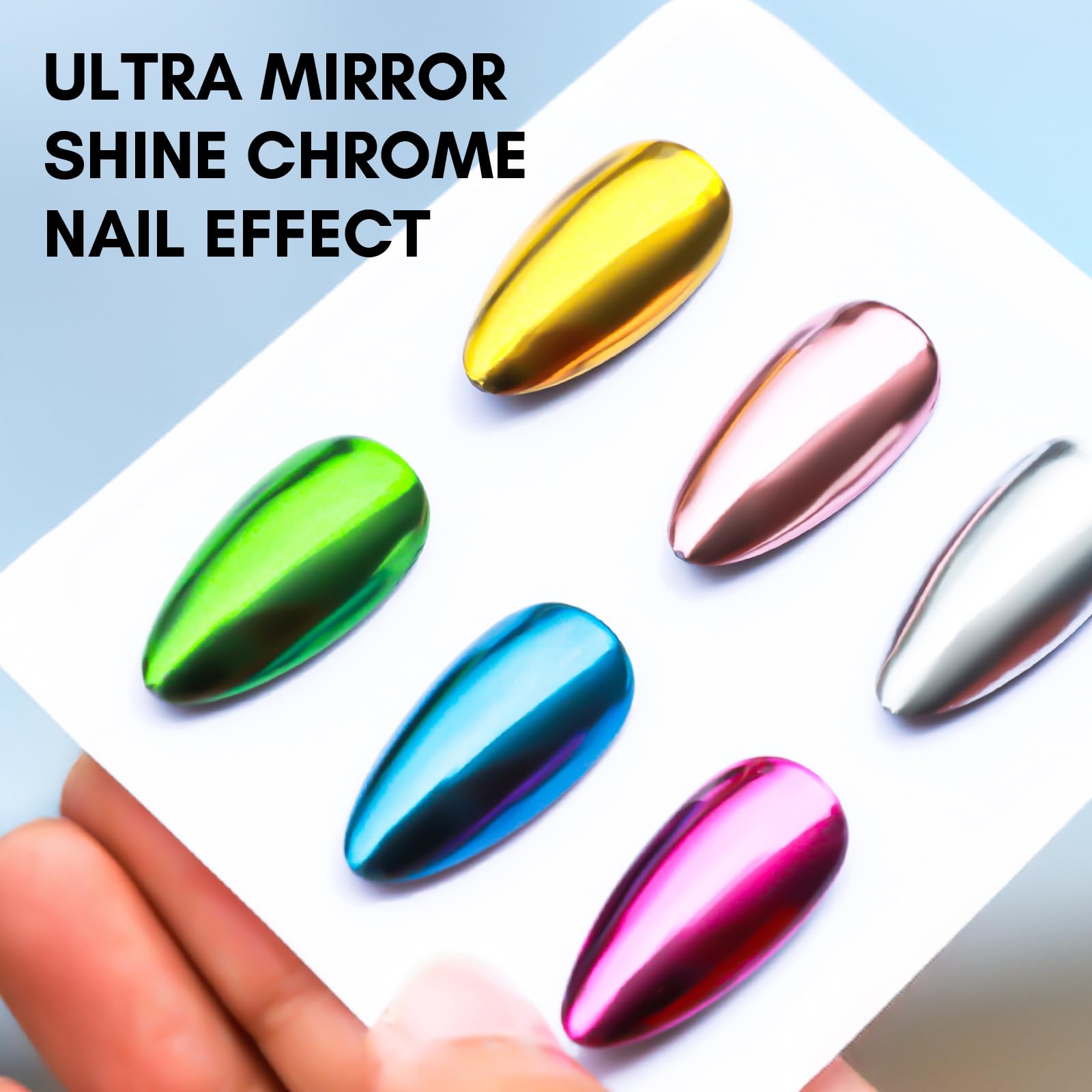 Makartt Gel Top Coat holographic powder yields vibrant durable shine