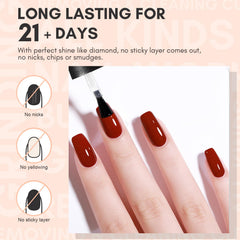 Makartt gel top coat no wipe brush ensures smooth, precise application.