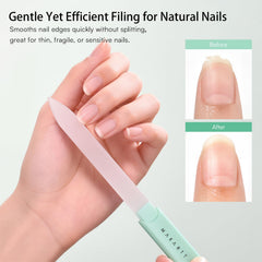 Makartt glass nail file with durable, rust-free surface for lasting use