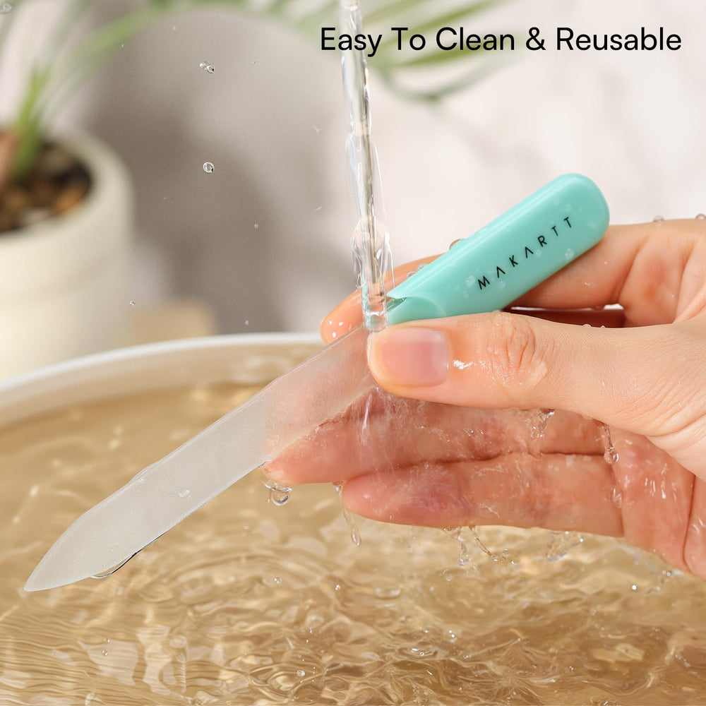 Makartt glass nail file portable case keeps contents secure