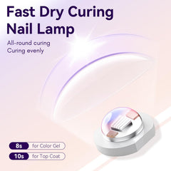 Makartt rechargeable UV nail light with long-lasting battery for cordless use.