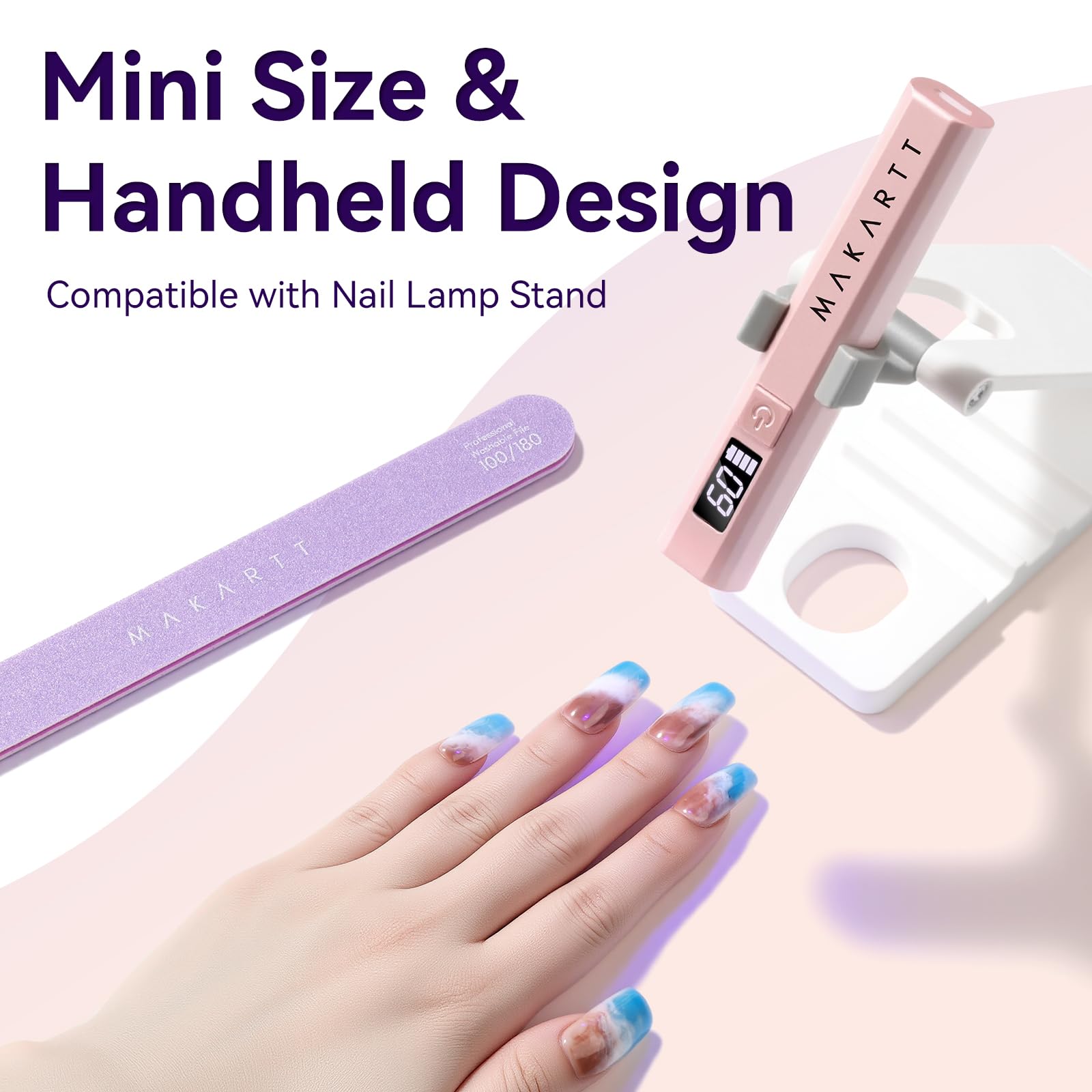 Makartt compact design ideal for on-the-go manicures in a bag.