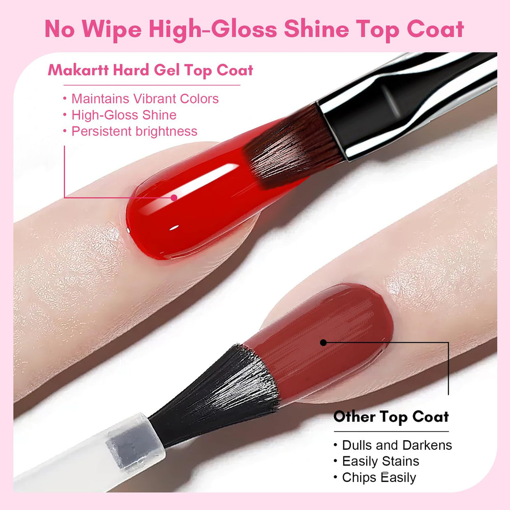 Makartt Hard Gel Top Coat used as rhinestone glue for charm accents