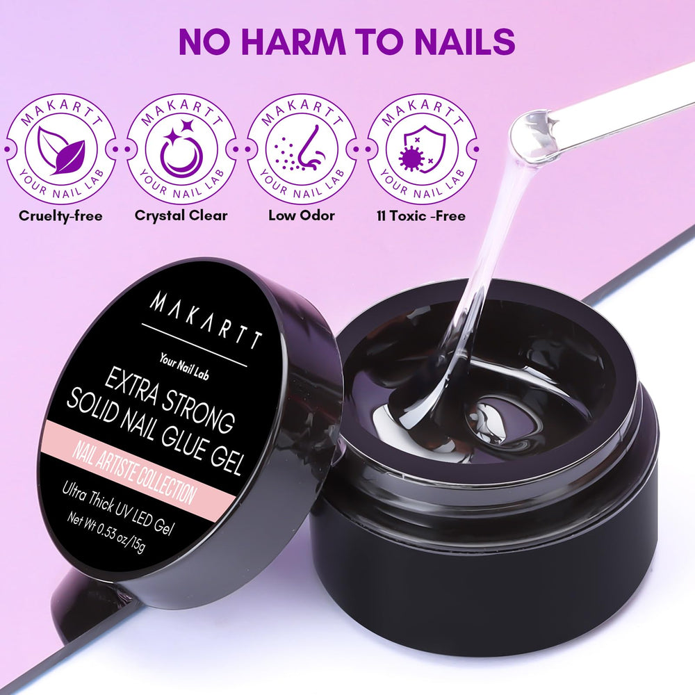 Home salon setup using Makartt gel for easy at-home nails.