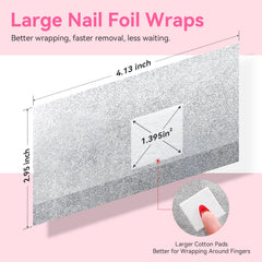 Makartt large foil wrap size fits nails for efficient removal