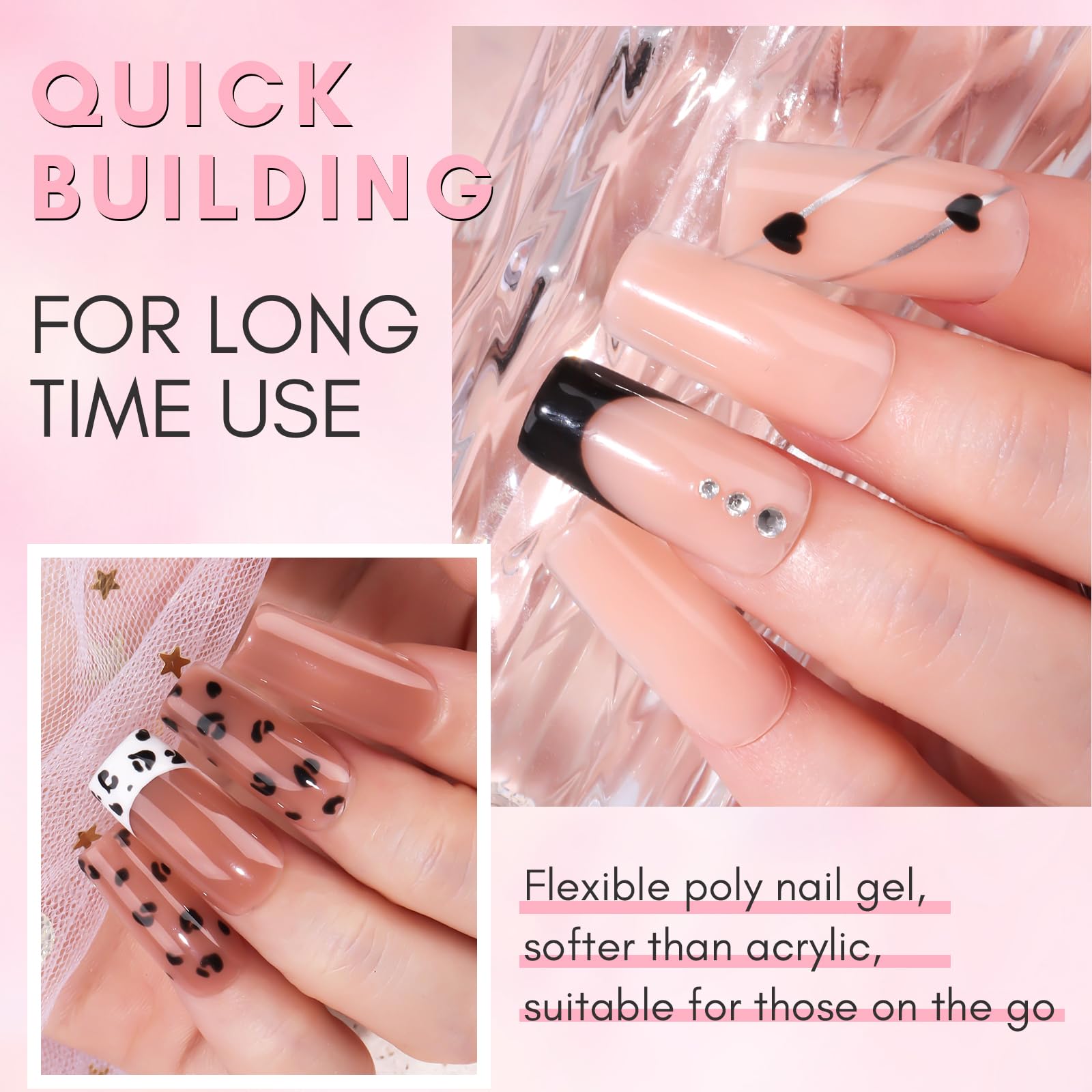Makartt durable gel creates strong extension without polish.