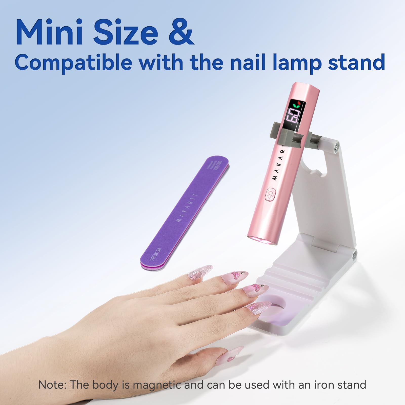 Makartt magnetic-mount nail light offers flexible placement for professional setups.