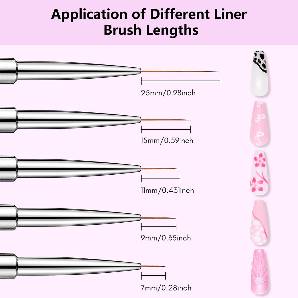 Makartt 11mm liner brush for detailed outlining and stripes