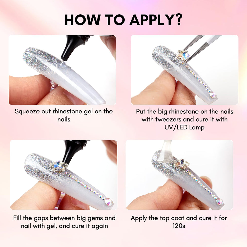 Makartt nail art glue kit contents for easy application.