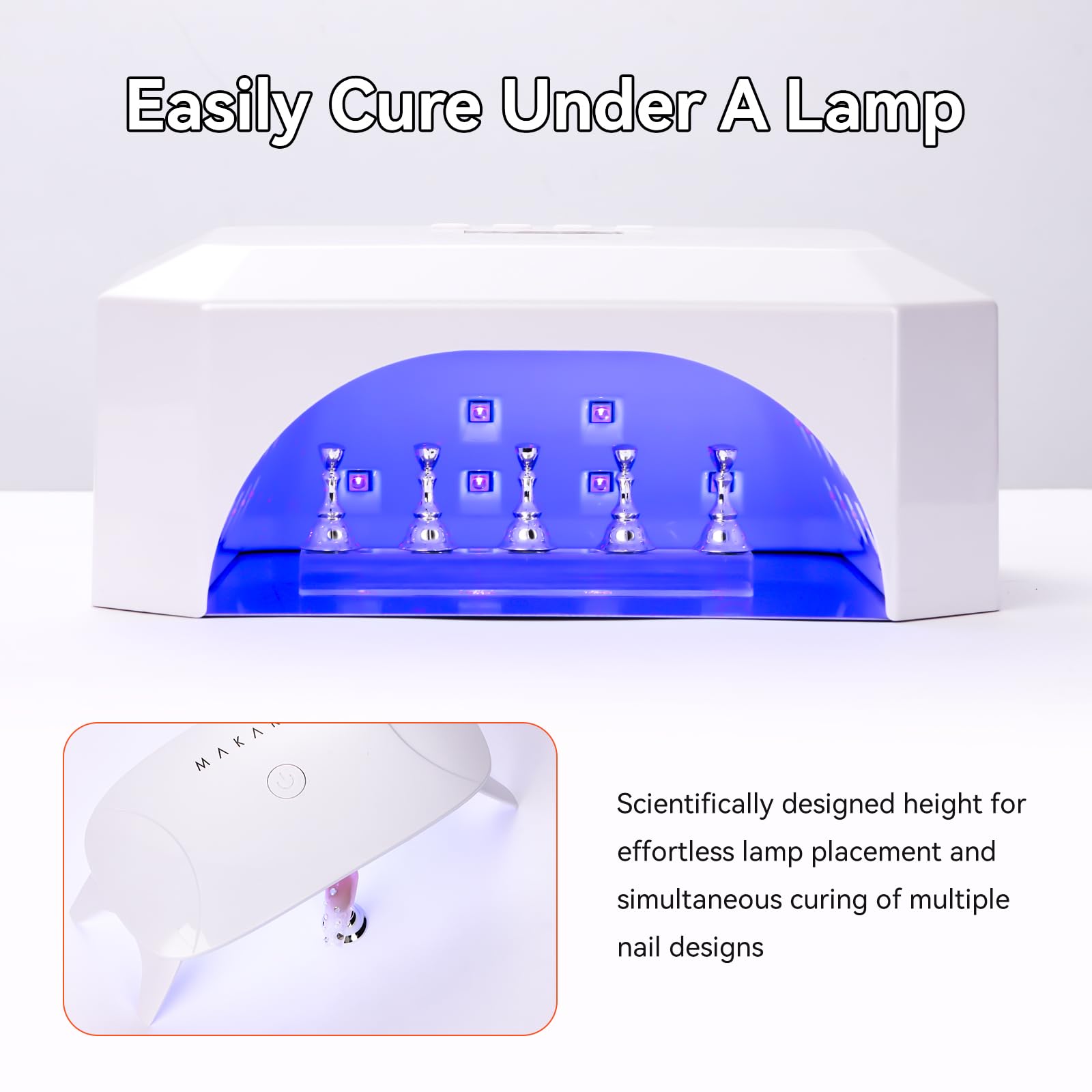 Makartt nail art showcase stand ideal for rhinestone placement.