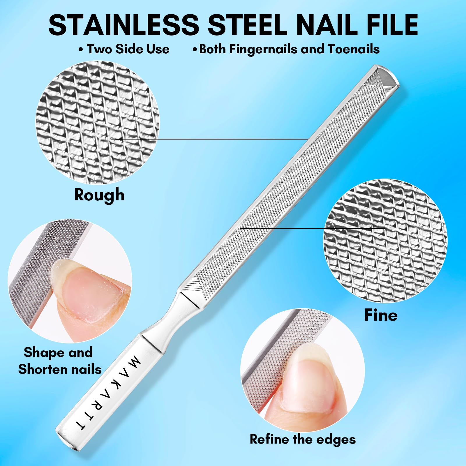 Makartt nail cuticle pushers push back cuticles safely
