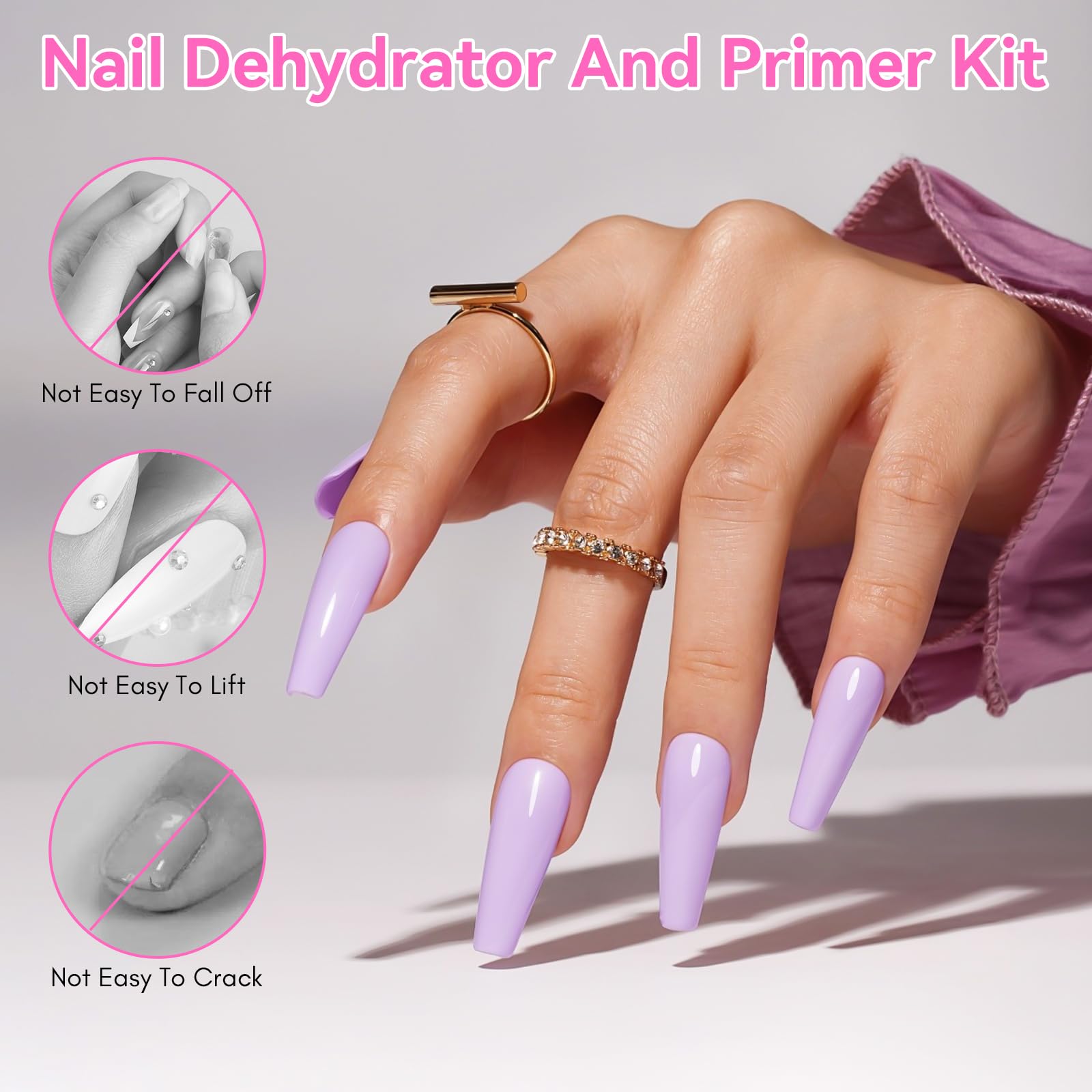 Makartt Nail Dehydrator bottle dispense close-up showcases quick, clean oil removal.