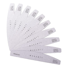 Makartt nail file 100/100 grit emery board for precise acrylic shaping and removal.