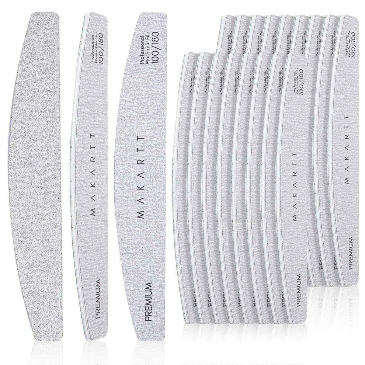 Makartt nail file with zebra dual grit for precise shaping and smoothing