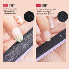 Makartt nail file 180 grit emery board for refined edges