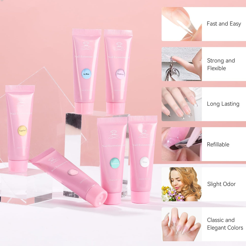 Makartt gel overlay on natural nails for stronger wear