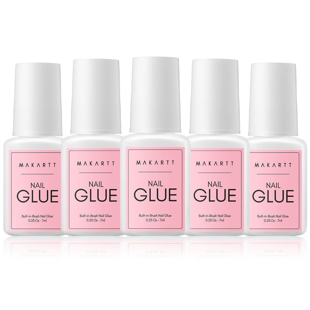 Makartt press-on nail glue bottle showing strong hold for long wear