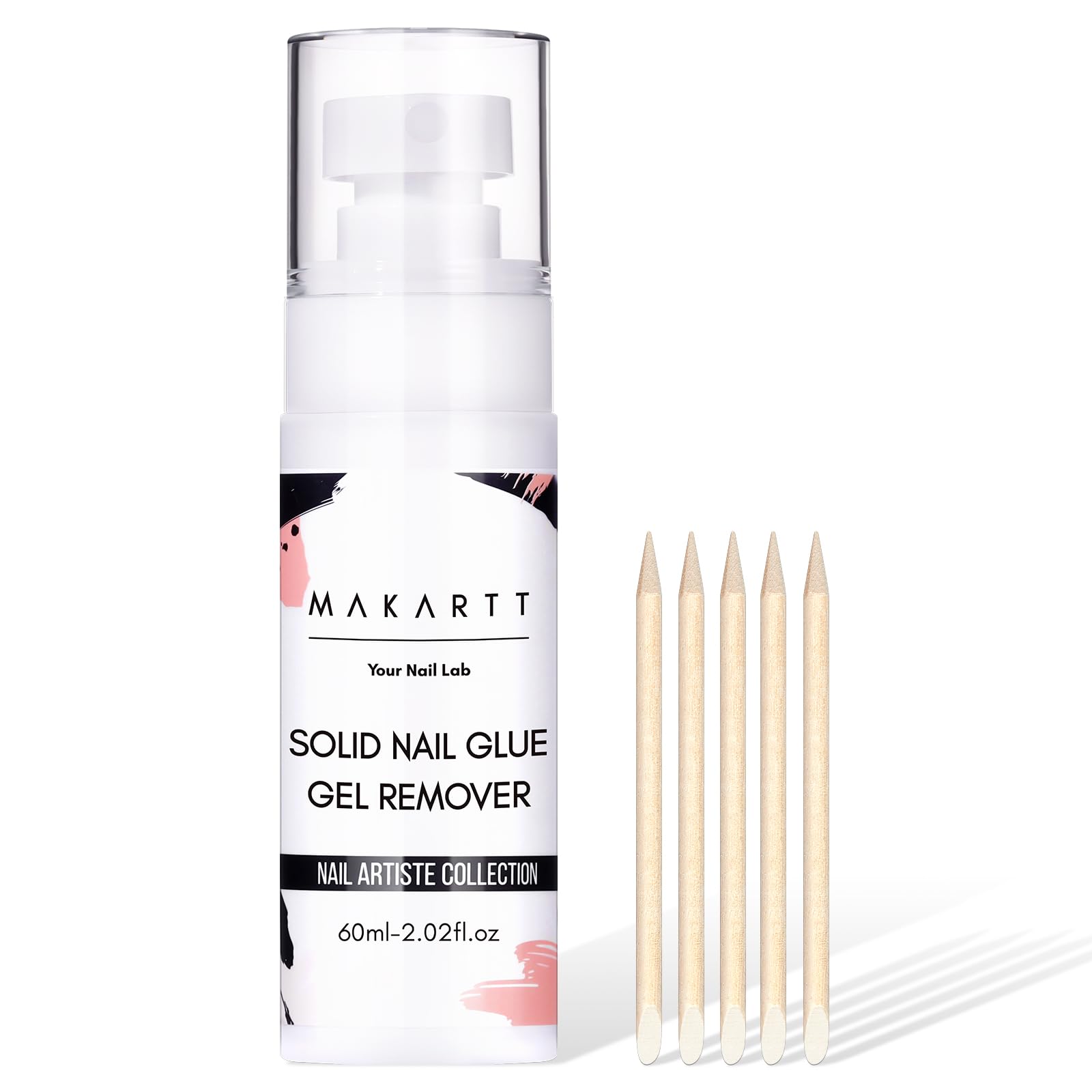 Makartt Nail Glue Remover bottle for easy removal of solid glue on press-on nails