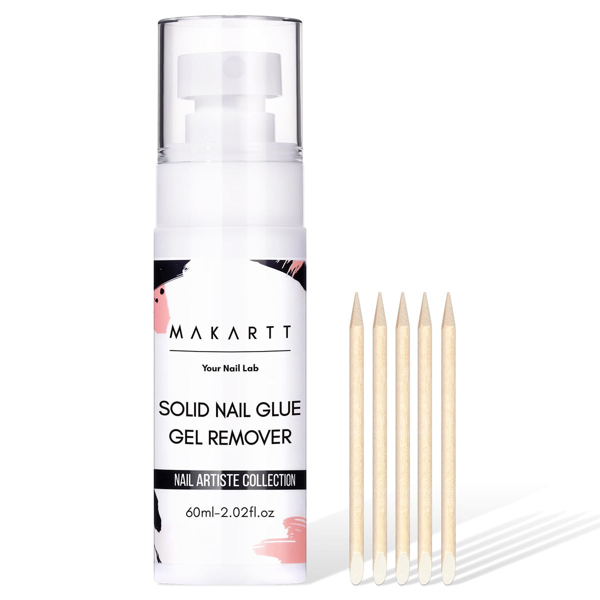 Makartt Nail Glue Remover bottle for easy removal of solid glue on press-on nails