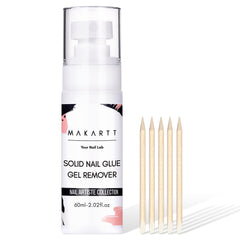 Makartt Nail Glue Remover bottle for easy removal of solid glue on press-on nails