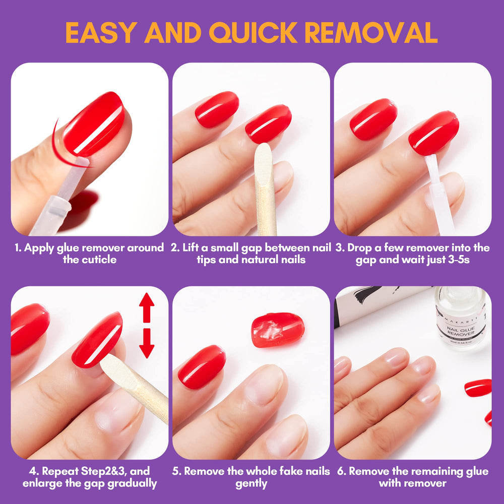 Makartt nail polish remover solution supports quick polish cleanup.